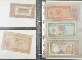 68 db-os vegyes magyar és külföldi bankjegy tétel a világ minden tájáról, közte Németország, Spanyol...