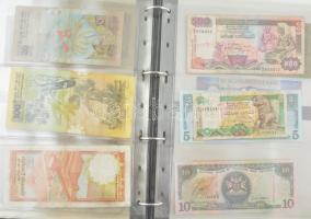 68 db-os vegyes magyar és külföldi bankjegy tétel a világ minden tájáról, közte Németország, Spanyol...