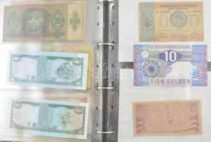 68 db-os vegyes magyar és külföldi bankjegy tétel a világ minden tájáról, közte Németország, Spanyol...