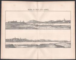 cca 1890-1900 9 db építészet témájú nyomat és metszet a Pallas Nagy Lexikonából és a Meyer's Le...