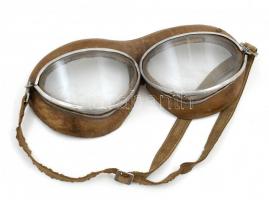 cca 1940 Motoros szemüveg. Sérült