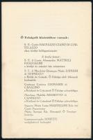 1937 III. Viktor Emánuel olasz király magyarországi részletes programja, 16p