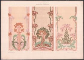 cca 1900-1910 Dekorative Vorbilder, 20 db szecessziós ornamentikával díszített nyomat. Ebből 2 db Pa...