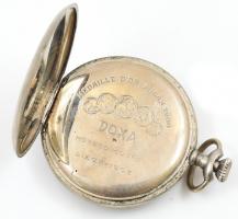 Doxa fém tokos zsebóra. Hibátlan számlappal. Működő állapotban d: 50 mm