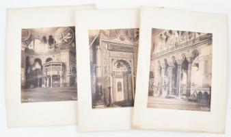 cca 1900 A Hagia Sofia Istanbulban 3 db nagy méretű fotó / Hagia Sofia in Istanbul 3 large photos 30x40 cm