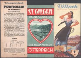 cca 1930 6 db háború előtti német és osztrák turista kiadvány, képekkel