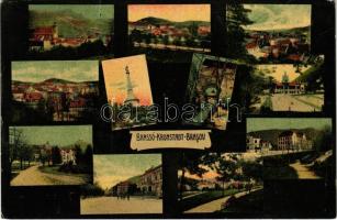 1911 Brassó, Kronstadt, Brasov; mozaiklap / multi-view postcard (EK)