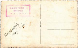 1943 Sátoraljaújhely, Zsidó kórház fertőzőosztály, katonák és nővérek. Vasutics I. fényképész, photo...