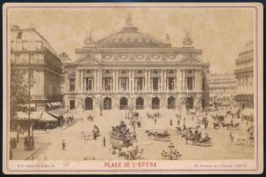 cca 1880 Párizs, Opera keményhátú fotó 16x11 cm Foltos