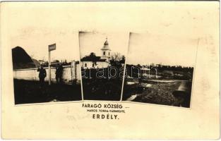 1944 Faragó, Faragau; Magyar katonák, Ortodox templom, látkép / Hungarian soldiers, Orthodox church, general view. photo (fl)