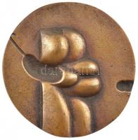 Palotás József (1947- ) DN Kétoldalas bronz névjegyérem (57mm) T:1-