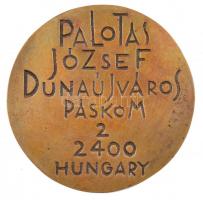 Palotás József (1947- ) DN Kétoldalas bronz névjegyérem (57mm) T:1-