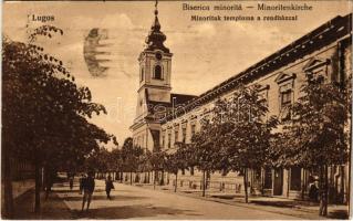 1924 Lugos, Lugoj; Biserica minorita / Minoritenkirche / Minorták temploma a rendházzal / church (EB)