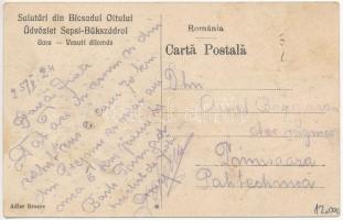 1924 Sepsibükszád, Bikszád, Bicsadul-Oltului, Bixad; Gara / vasútállomás. Adler / railway station (E...