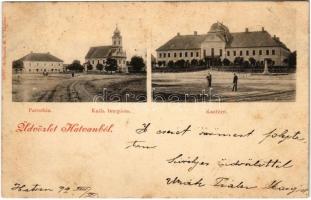 1899 (Vorläufer) Hatvan, Parókia, Római katolikus templom, Grassalkovich kastély. Hoffmann M. L. kiadása (Rb)