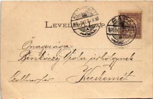 1900 Pápa, Piactér, zsinagóga. Mayer A. kiadása (vágott / cut)