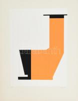 Mark (Márkus), Anna (1928-): Geometrikus kompozíció. Szitanyomat, papír, apró sérüléssel, jelzett, számozott (40/40), datált (1990). 45,5x34 cm