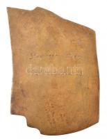 Kiss György (1943-2016) 1988. "Magyar Nemzet 50" egyoldalas, öntött bronz plakett, hátlapo...