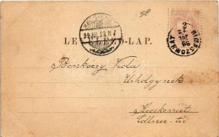 1899 (Vorläufer) Rimaszombat, Rimavská Sobota; Erzsébet tér, gyógyszertár, Krausz Simon, Lévai Izsó ...