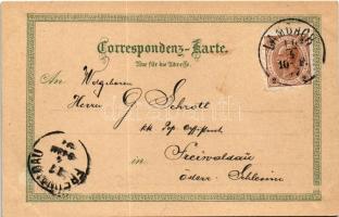 1897 (Vorläufer!) Lambach, gegen Süden, Marktplatz, Sparkasse, Portal d. Benediktiner Stiftes. Druck...