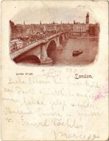 1900 London, London Bridge (8,9 cm x 11,4 cm) (Rb)