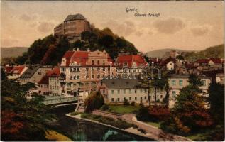 Greiz, Oberes Schloß / castle, bridge (wet corner)