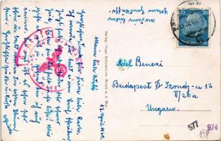 1940 Bruck an der Mur (Steiermark), Minoritenplatz / square, automobile, gas station, shops + "...