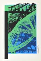 Hervé, Rodolf (1957-2000): Eiffel-torony. Szitanyomat, papír, jelzett. 36x22 cm. / Hervé, Rodolf (1957-2000): Eiffel-tower. Screenprint on paper, signed, 36x22 cm.