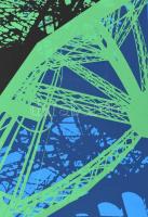 Hervé, Rodolf (1957-2000): Eiffel-torony. Szitanyomat, papír, jelzett. 36x22 cm. / Hervé, Rodolf (19...