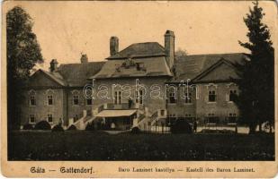 1907 Lajtakáta, Gata, Gattendorf; Schloss / Báró Laminet kastély / castle / Kastell (EK)