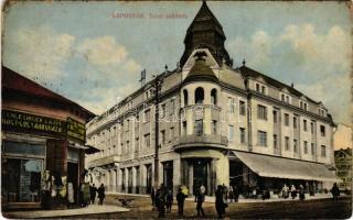 Kaposvár, Turul szálloda, Schlesinger Lajos áruháza a Nagy Gólyához. Fenyvesi Béla kiadása (lyukak / pinholes)