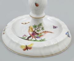 Herendi Rotschild mintás porcleán gyertyatartó, Kézzel festett, jelzett, hibátlan 22 cm