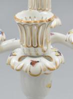 Herendi Rotschild mintás porcleán gyertyatartó, Kézzel festett, jelzett, hibátlan 22 cm