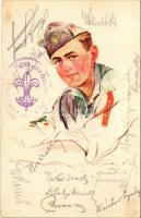 1928 Norvég cserkész. Kiadja a Magyar Cserkészszövetség / Norwegian Boy Scout. Boy Scouts International Bureau s: Márton L. + Esztergomi Benczés Főgymn. Holló Cserkészcsapatai (EK)