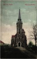 1916 Budapest XVI. Rákosszentmihály, Római katolikus templom. Fodor Lipót kiadása