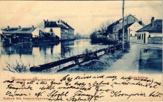 1899 (Vorläufer) Temesvár, Timisoara; Gyárváros, Bega sor. Králicsek Béla kiadása / Fabric, riverside