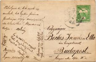 ~1906 Gyetva, Detva; Fő tér, gyárkémény / main square, factory chimney. photo