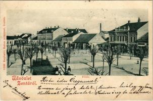 1899 (Vorläufer) Zenta, Senta; Fő tér, üzletek. Kapható Kabos Arminnál / main square, shops