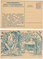 2 db RÉGI cserkész motívumlap: Cserkészbolt (az egyik Márton L. szignóval) / 2 pre-1945 Hungarian boy scout postcards