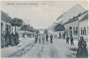 1906 Nagyszentmihály, Németszentmihály, Grosspetersdorf; Fő utca / Hauptstrasse / main street (EK)