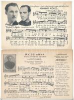 10 db RÉGI magyar kottás zenés képeslap / Hungarian music sheets - 10 pre-1945 postcards
