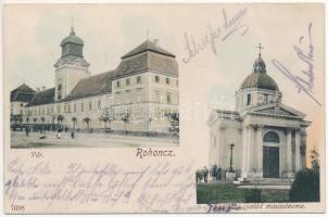 1906 Rohonc, Rechnitz; Vár, Szálbély család mauzóleuma. Stelczer A. kiadása / Schloss, Mausolem / castle (fl)