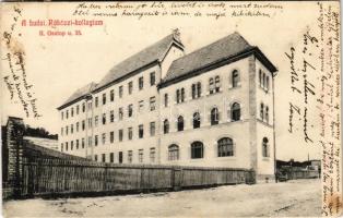 1910 Budapest II. Budai Rákóczi Kollégium. Oszlop utca 35. (ma Keleti Károly utca), Bíró Pál fényk.