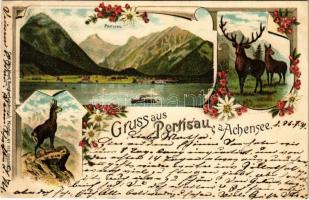 1897 (Vorläufer!) Pertisau (Tirol), Am Achensee. Carl Otto Hayd Art Nouveau, floral, litho (EK)