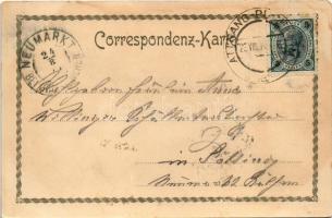 Attnang-Puchheim, Gruss aus Puchheim. Totalansicht, Gnadenkirche. Verlag v. Leop. Gadringer. Art Nou...