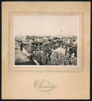 cca 1920 Az újpesti Chinoin gyógyszergyár gyártelepének fényképe, kartonra ragasztva, jó állapotban, 8,5×10,5 cm