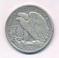 Amerikai Egyesült Államok 1917. 1/2$ Ag T:3 patina USA 1917. 1/2 Dollar Ag C:F patina Krause KM#142