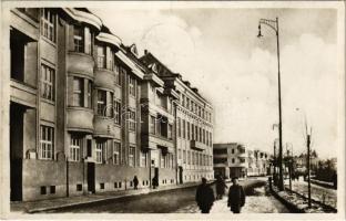 1938 Ungvár, Uzshorod, Uzhhorod, Uzhorod; Tyrsovo nábrezí / rakpart, Nemzeti Bank / quay + 1938 Ungvár visszatért So. Stpl