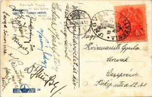 1938 Ungvár, Uzshorod, Uzhhorod, Uzhorod; Tyrsovo nábrezí / rakpart, Nemzeti Bank / quay + "193...