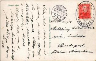 1938 Ungvár, Uzshorod, Uzhhorod, Uzhorod; híd / most / bridge, automobile + "1938 Ungvár vissza...